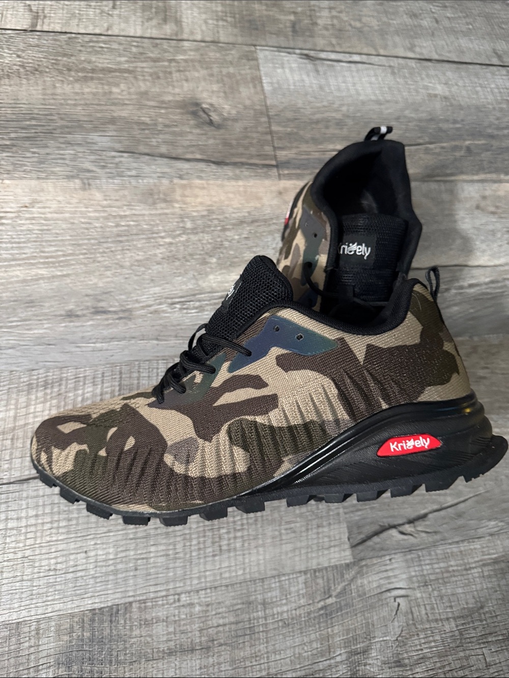 Kricely trail running shoes Men's Camo Athletic Sneakers
